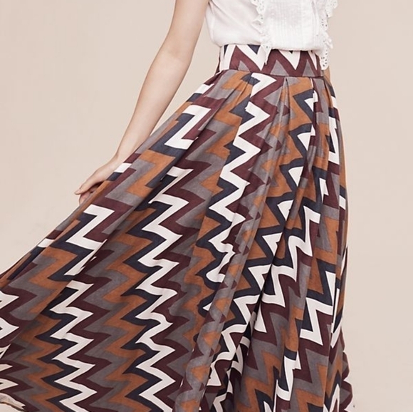 NWT Anthropologie Murah Design Earth tones maxi skirt Sz S - Picture 1 of 6
